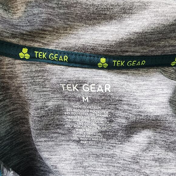 Tek Gear Gray Long Sleeves Stretch Athletic Sports Jacket Top Lightweight Size M - Picture 5 of 5